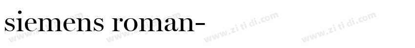 siemens roman字体转换 siemens roman字体转换
